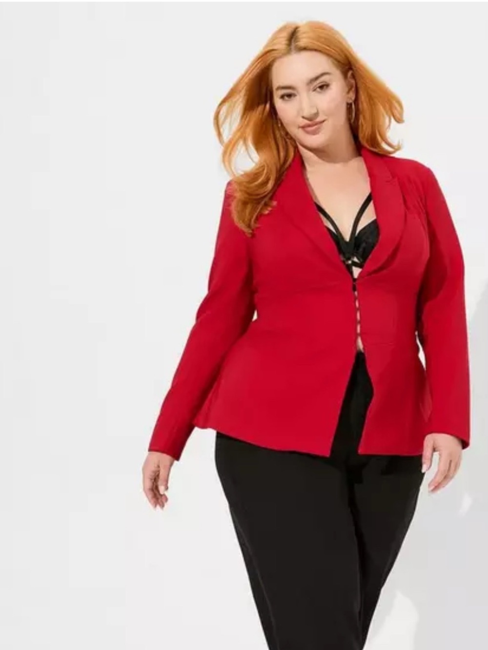 Studio Refined Crepe Corset Blazer